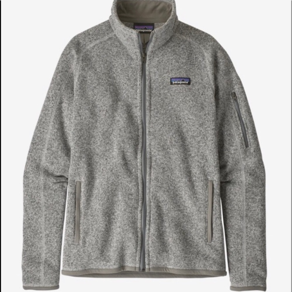 Grey Patagonia Better Sweater Fill zip